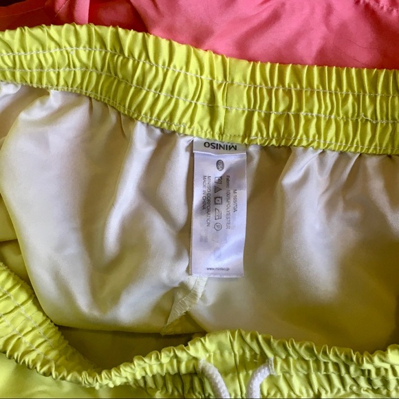 🟣 2/$10 Miniso Neon Ombre Beach Shorts - Picture 2 of 4